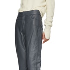 Toteme Grey Leather Novara Trousers