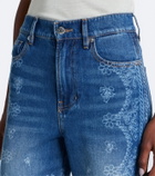 Veronica Beard Taylor printed wide-leg jean