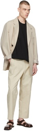 Solid Homme Beige Cotton Blazer