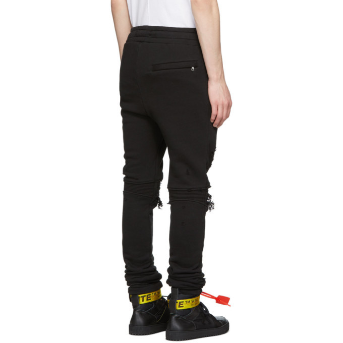 Amiri Black MX1 Moto Lounge Pants Amiri