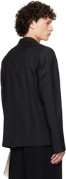 AARON ESH Black D Breasted Wool Blazer