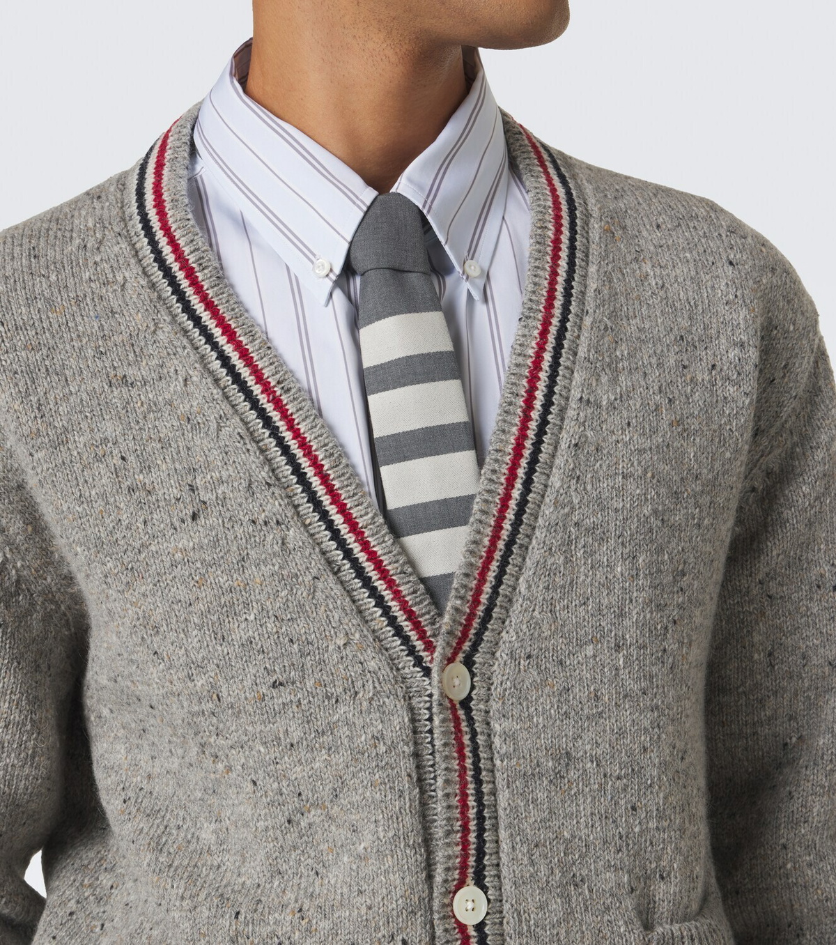 Thom Browne Hector intarsia wool and mohair cardigan