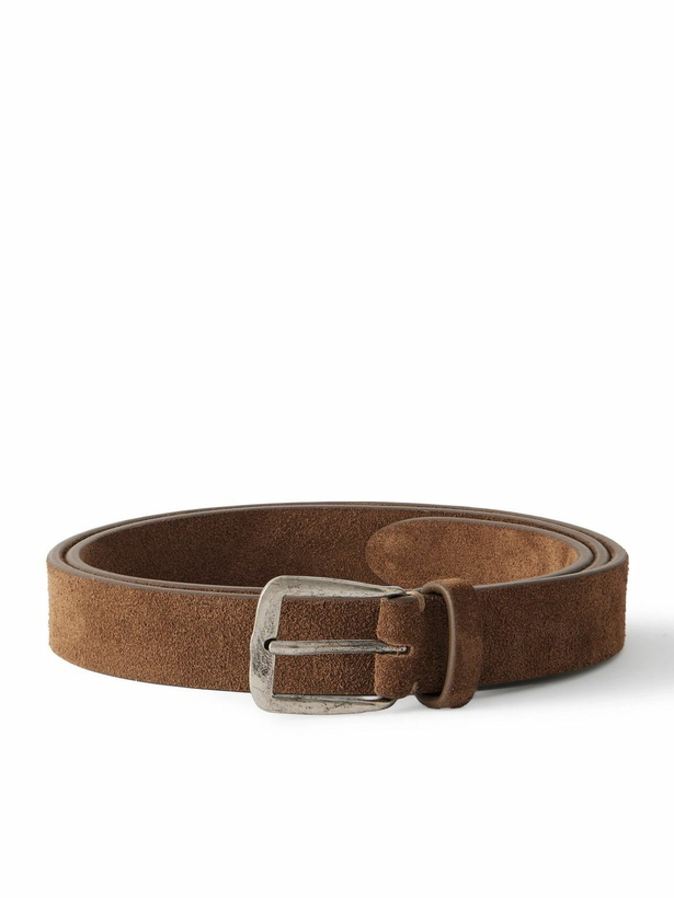 Photo: Massimo Alba - 2.5cm Budapest Suede Belt - Brown