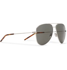 Saint Laurent - Classic 11 Aviator-Style Silver-Tone Metal Sunglasses - Men - Silver