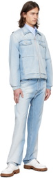 Random Identities Blue Zip Denim Jacket