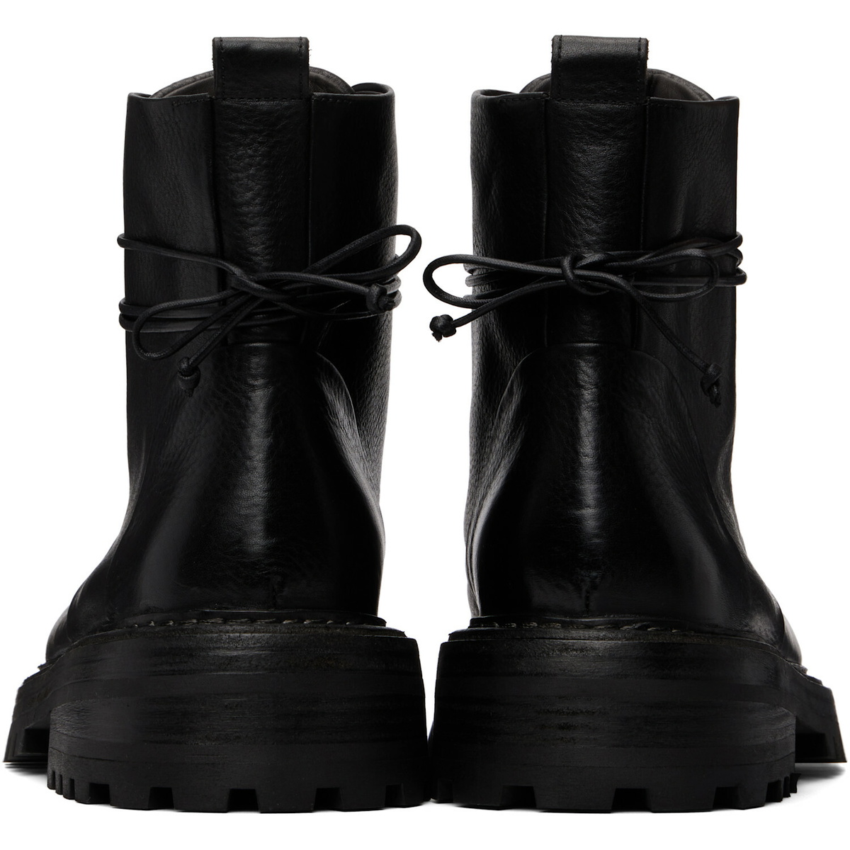 Marsèll Black Carraucola Pebbled Leather Boots