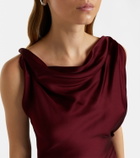 Victoria Beckham Posy draped satin midi dress