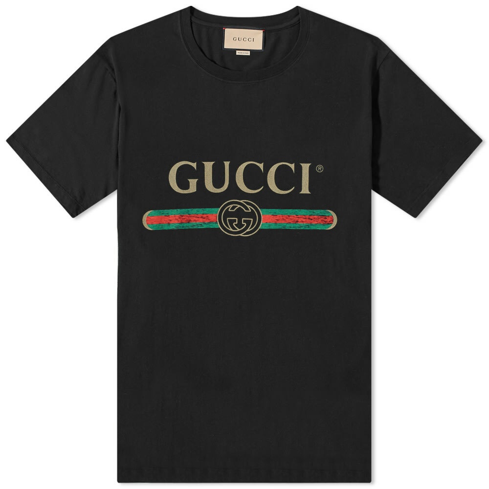 Gucci Men's Fake T-Shirt in Black Gucci