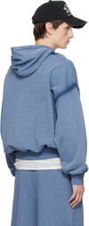AVAVAV Blue Shoulderless Logo Hoodie
