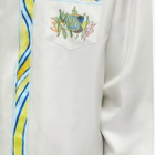 Casablanca Men's Aquatique Long Sleeve Silk Shirt in White