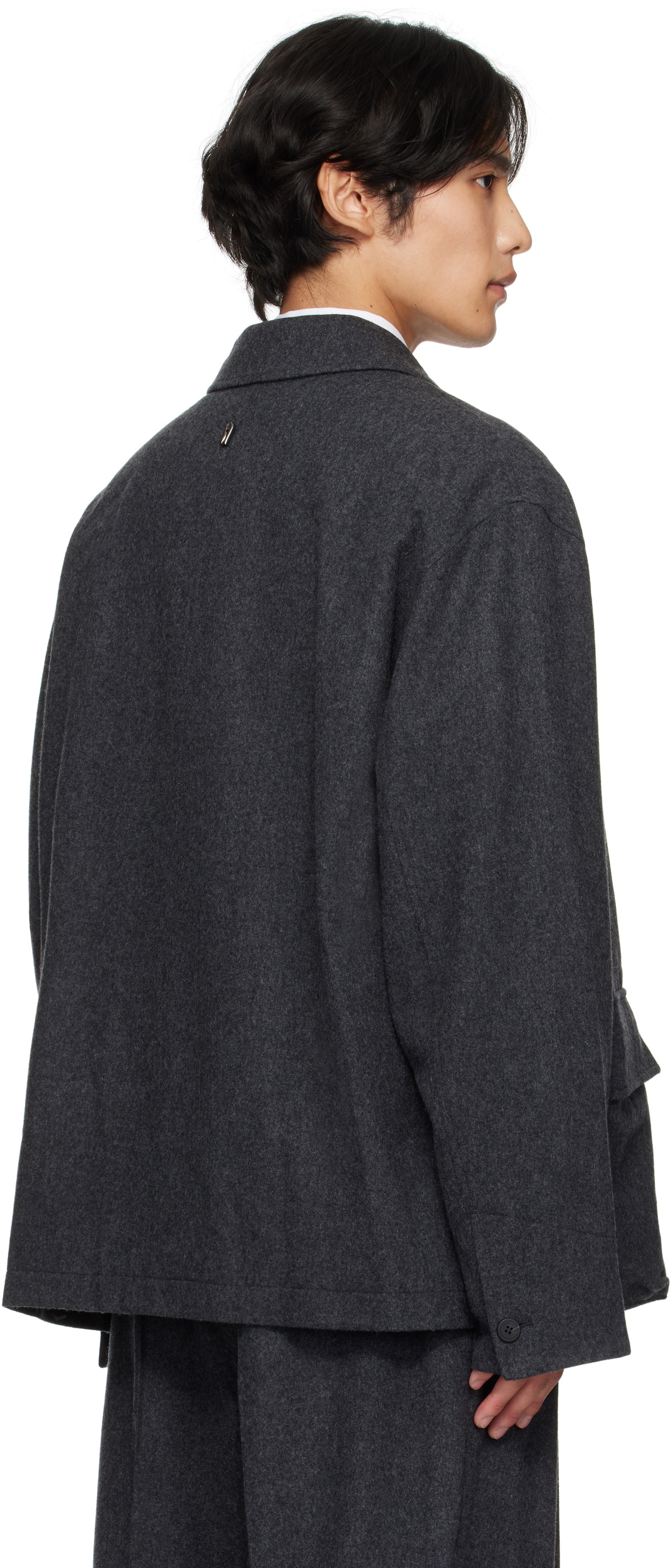 LE17SEPTEMBRE Gray Wool Field Jacket