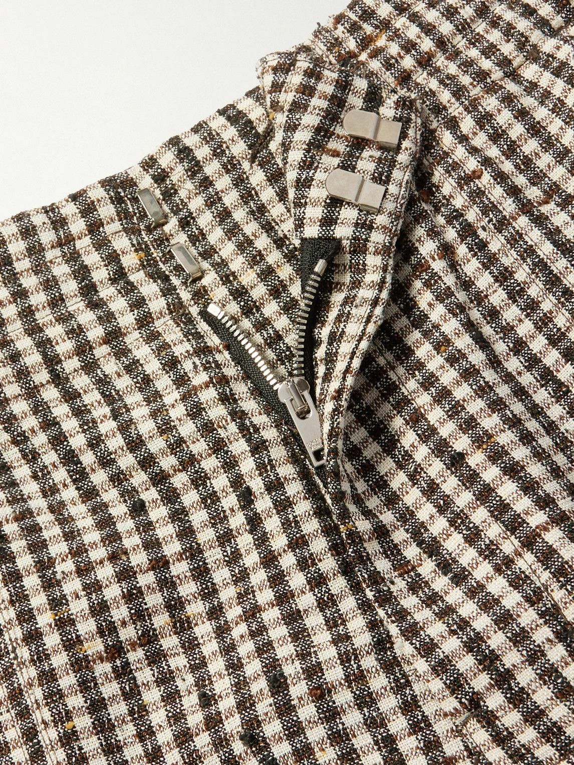 Bottega Veneta - Straight-Leg Checked Woven Shorts - Brown