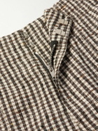 Bottega Veneta - Straight-Leg Checked Woven Shorts - Brown