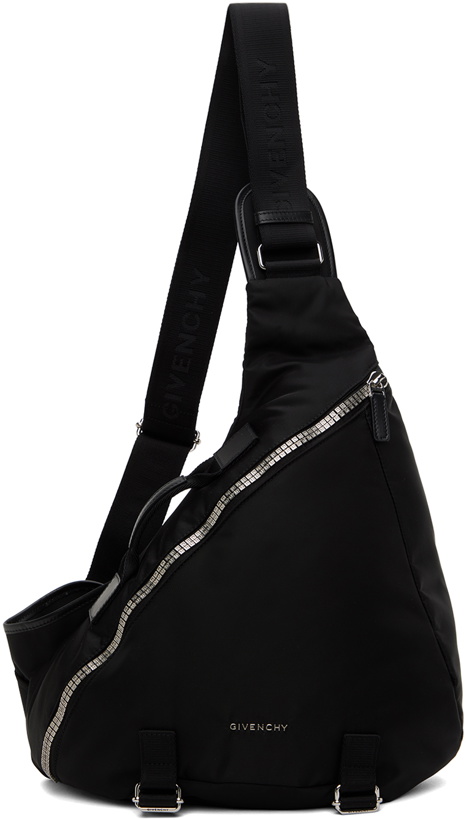 Photo: Givenchy Black Medium G-Zip Triangle Backpack