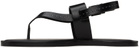 Max Mara Black Thongstitch Sandals