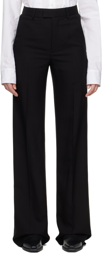 Photo: Ann Demeulemeester Black Maaike Flared Leg Comfort Trousers