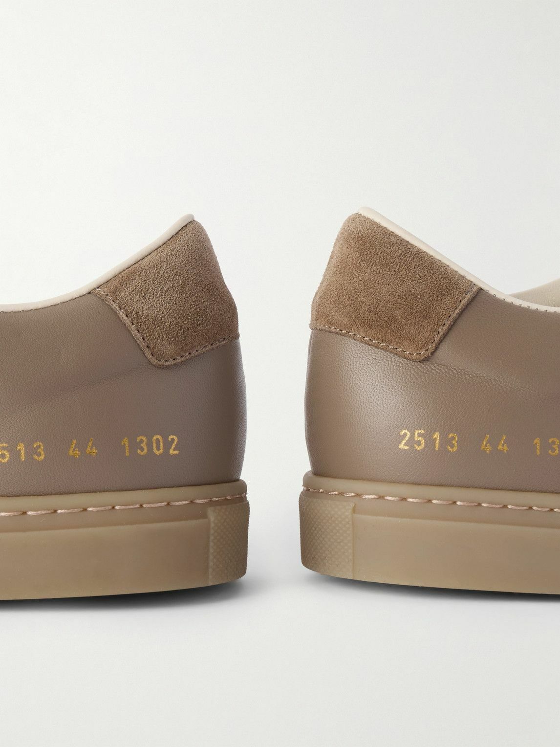 Common Projects - Bball Suede-Trimmed Leather Sneakers - Brown
