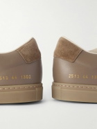 Common Projects - Bball Suede-Trimmed Leather Sneakers - Brown