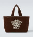 Versace Medusa cotton-terry jacquard tote bag