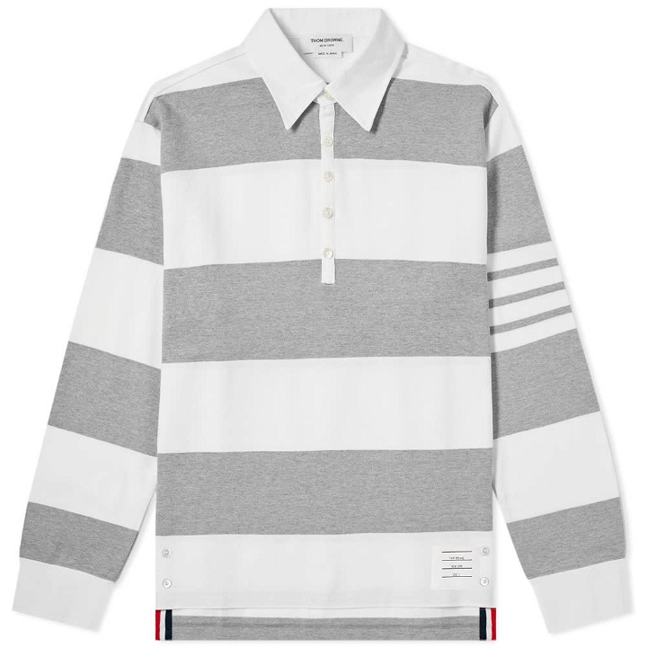Photo: Thom Browne Oversized 4 Bar Rugby Shirt