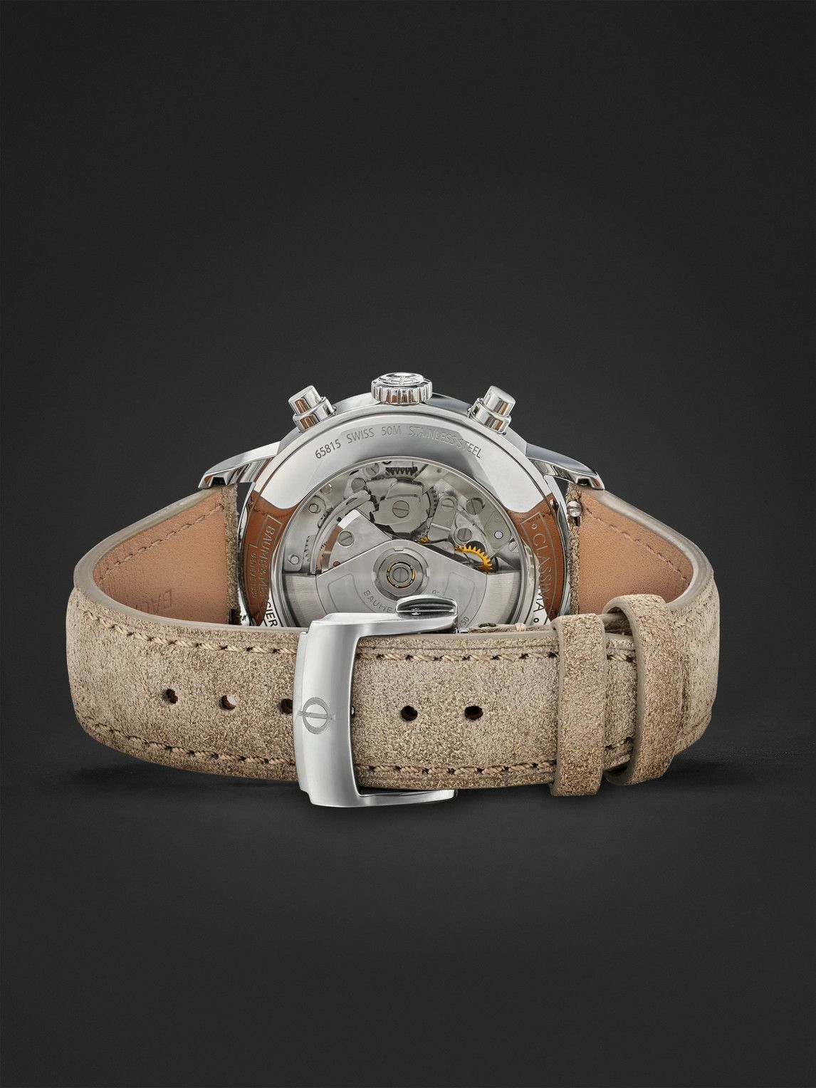 Baume & Mercier - Classima Automatic Chronograph 42mm Stainless Steel and Suede Watch, Ref. No. 10782