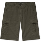 Incotex - Stretch-Cotton Ripstop Cargo Shorts - Army green