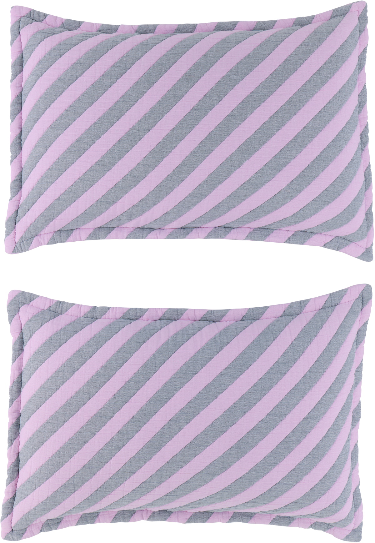 Dusen Dusen Pink & Gray Rose Tilt Coverlet Bed Set, Full/Queen