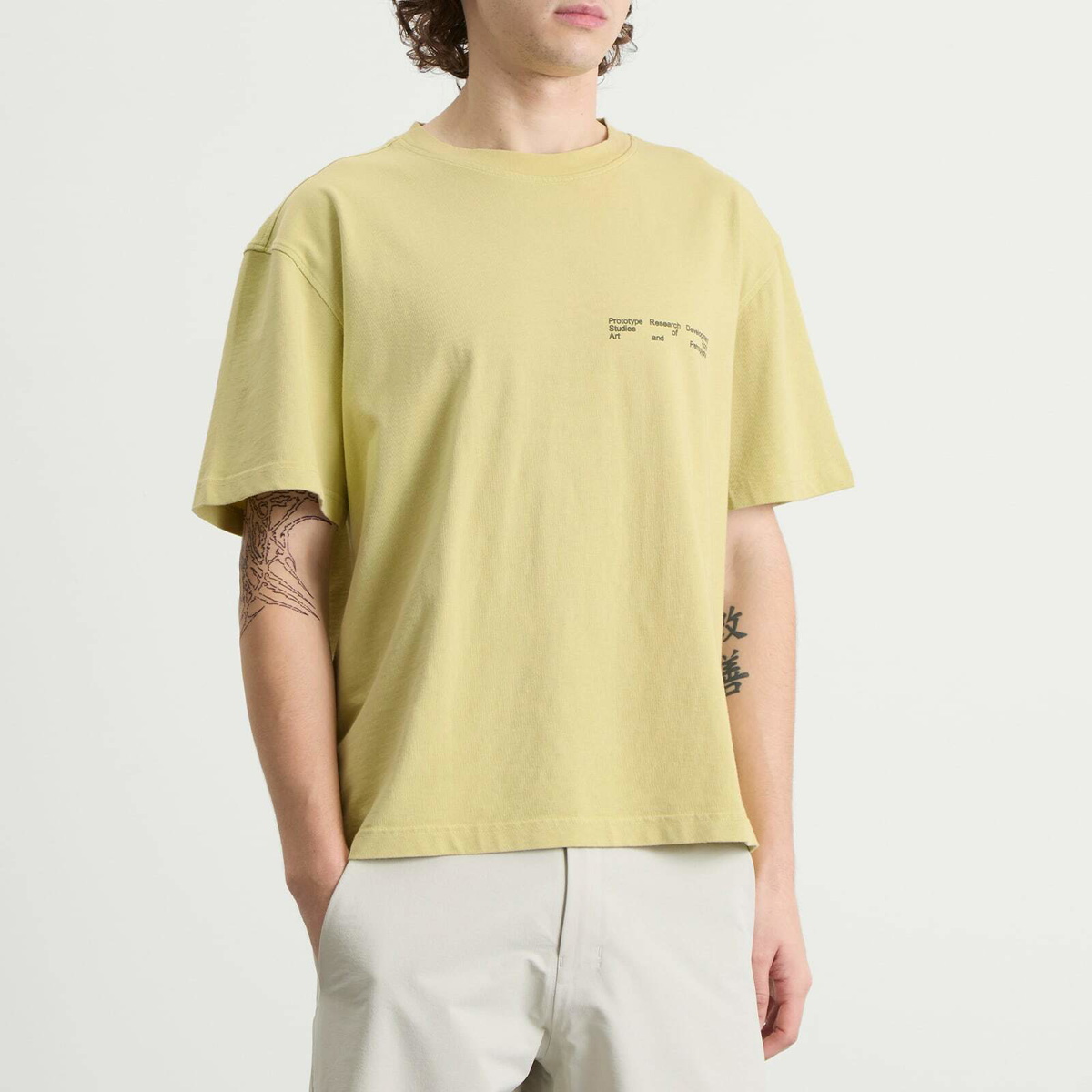 KA_YO_Prototype Men's Boxy Graphic T-Shirt in Limeade