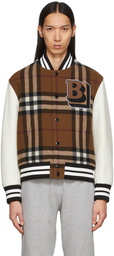 Burberry Brown Check Letter Bomber