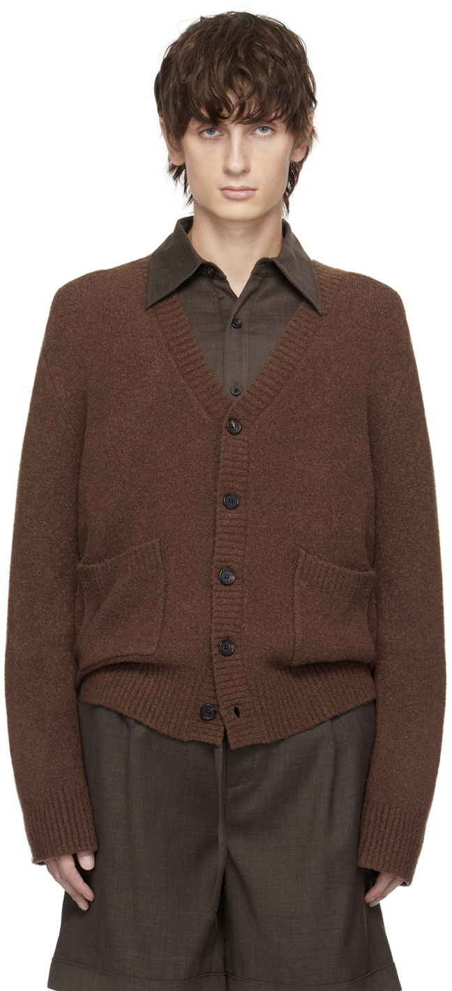 The World Is Your Oyster Brown & Off-White Convertible Sweater