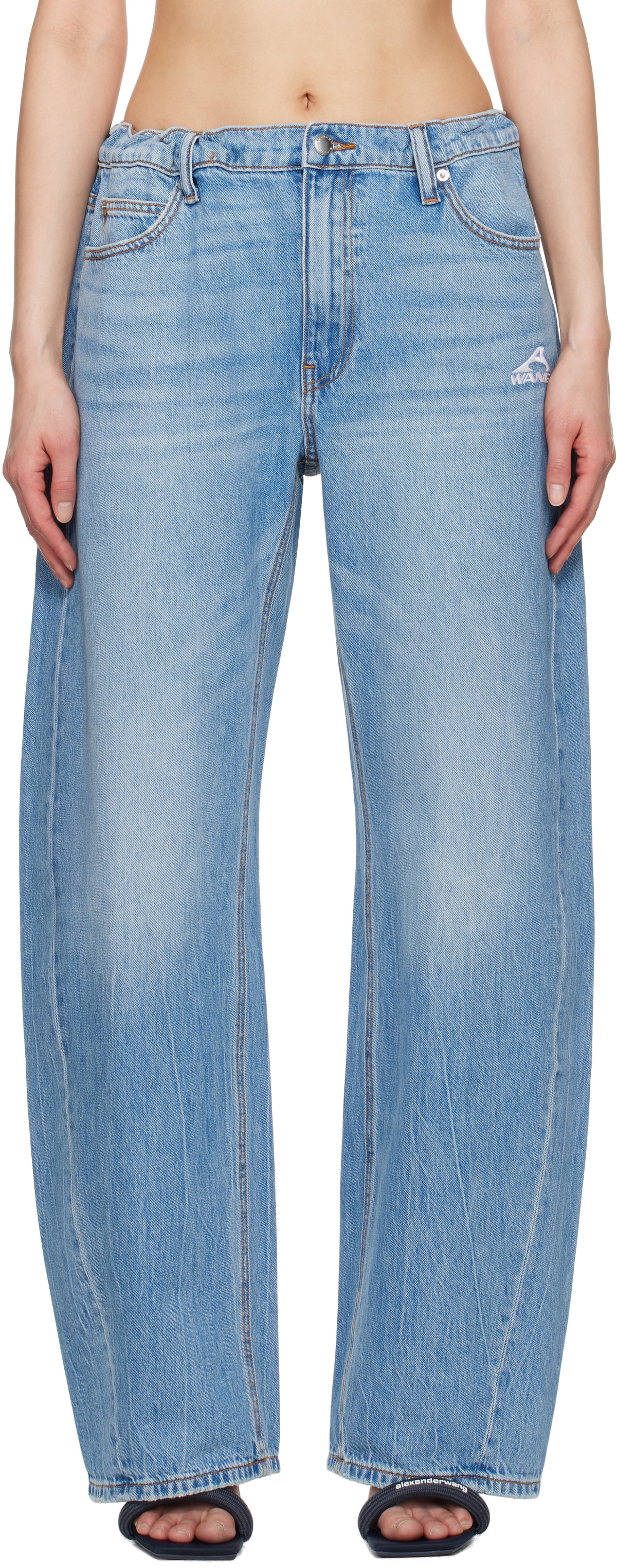 Alexander Wang Indigo Regen 5-Pocket Denim Track Jeans Alexander Wang