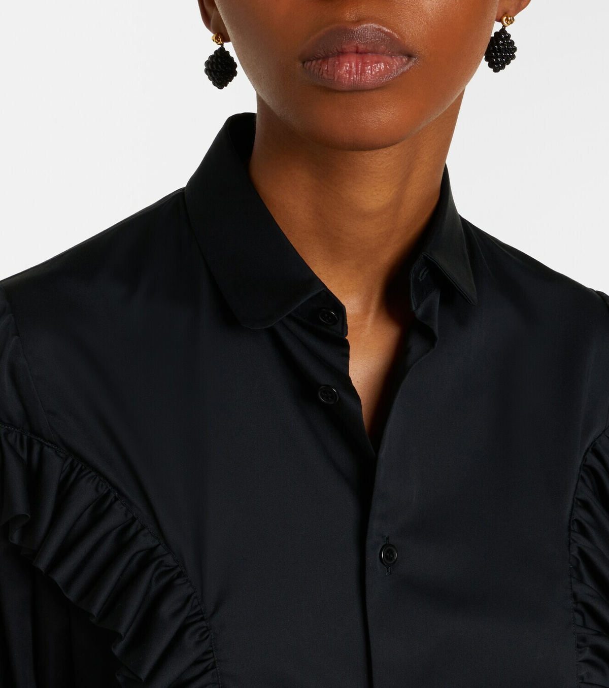 Noir Kei Ninomiya Ruffled cotton shirt