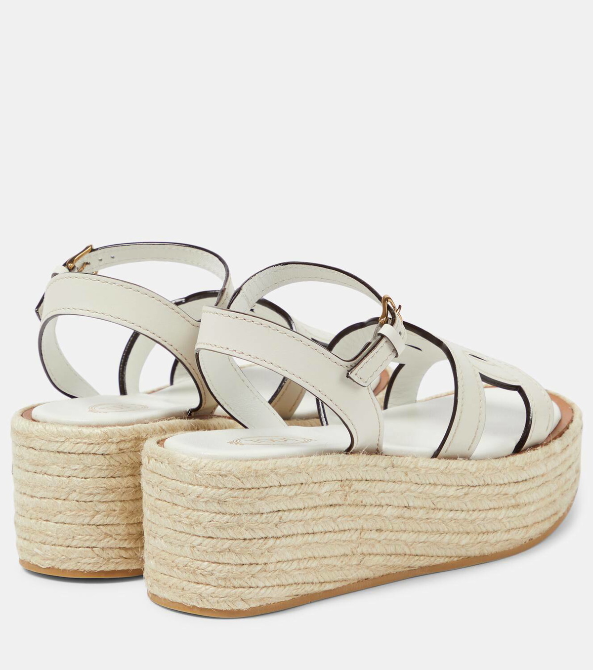 Tod's Kate leather espadrille wedges