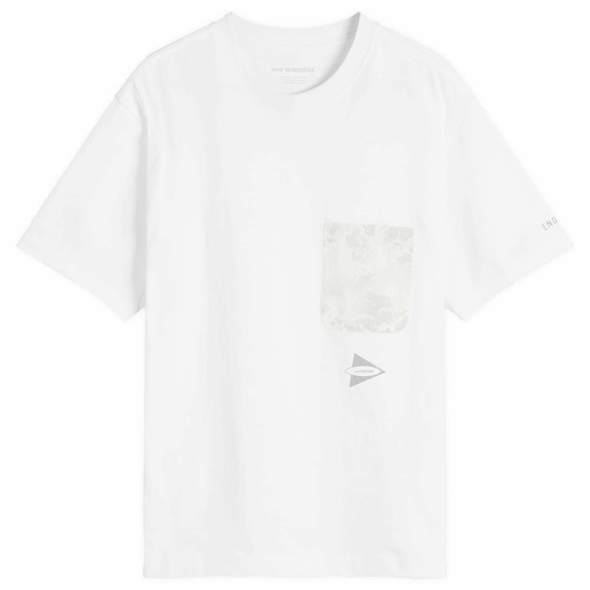 END. x and wander Print Pocket T-Shirt in White