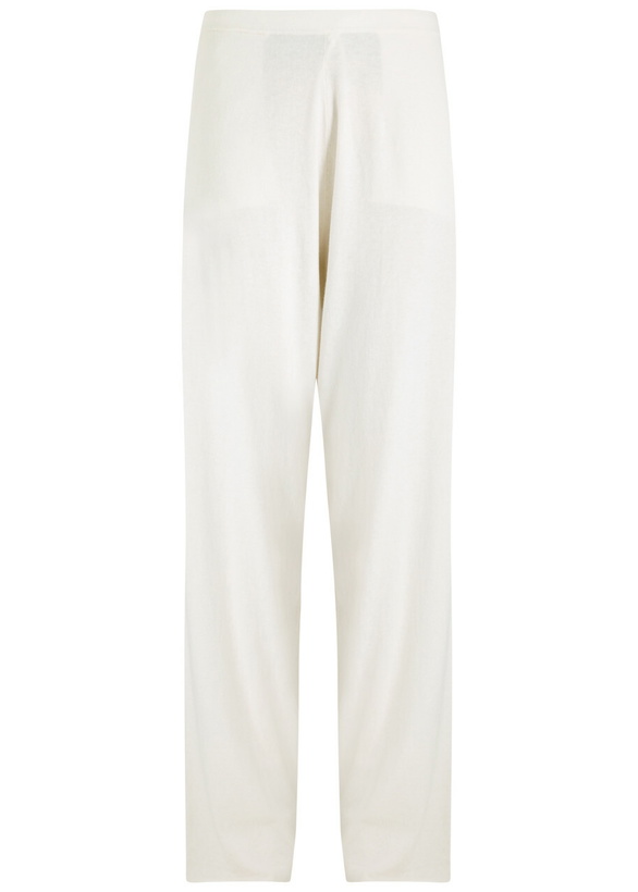 Photo: Extreme Cashmere N°353 Relax Cotton-blend Sweatpants - White - One Size