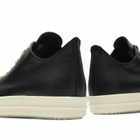 Rick Owens Men's Leather Low Sneaks in Black/Milk/Milk