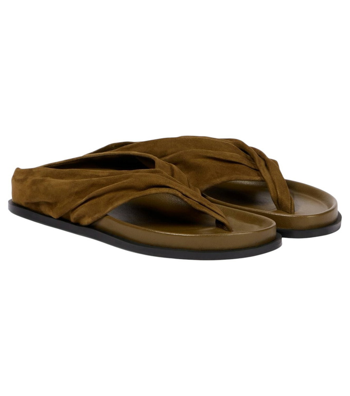 Photo: A.Emery Shaw suede thong sandals