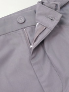 Thom Browne - Carpenter Cropped Straight-Leg Belted Cotton Trousers - Gray