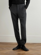 Zegna - Tapered Wool Trousers - Gray