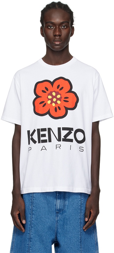 Photo: Kenzo White Kenzo Paris Boke Flower T-Shirt