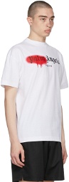 Palm Angels White & Red Sprayed Logo 'Tokyo' T-Shirt