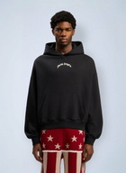 Palm Angels Curved Logo Loose Hooded Sweatshirt