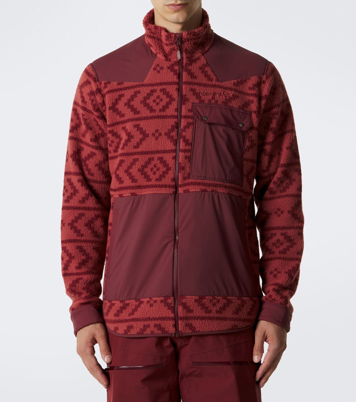 Norrøna Tamok printed fleece jacket