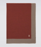 Saint Laurent Cassandre striped cashmere and silk scarf