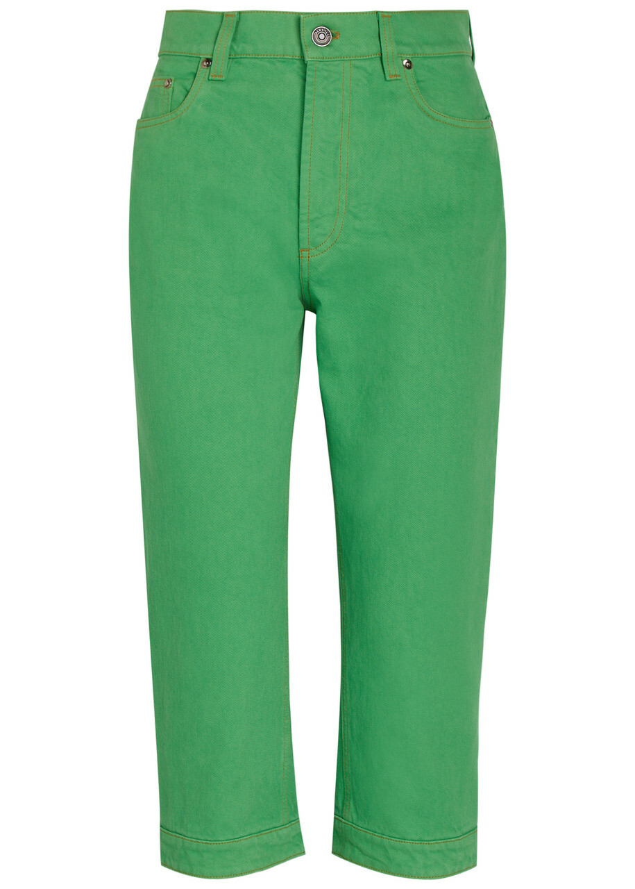 Versace Slim-leg Capri Jeans Green