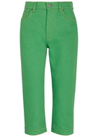 Versace Slim-leg Capri Jeans Green