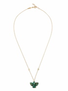 Jacquie Aiche 14K Yellow Gold Chrysocolla Thunderbird Diamond Necklace