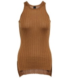 Petar Petrov Teo silk ribbed-knit tank top