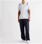 Aloye - Camp-Collar Colour-Block Cotton Shirt - White