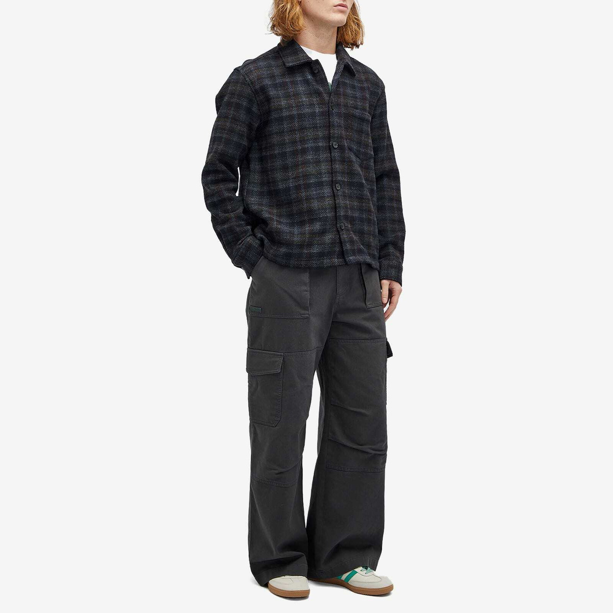Palmes Men's Rocco Check Overshirt in Black